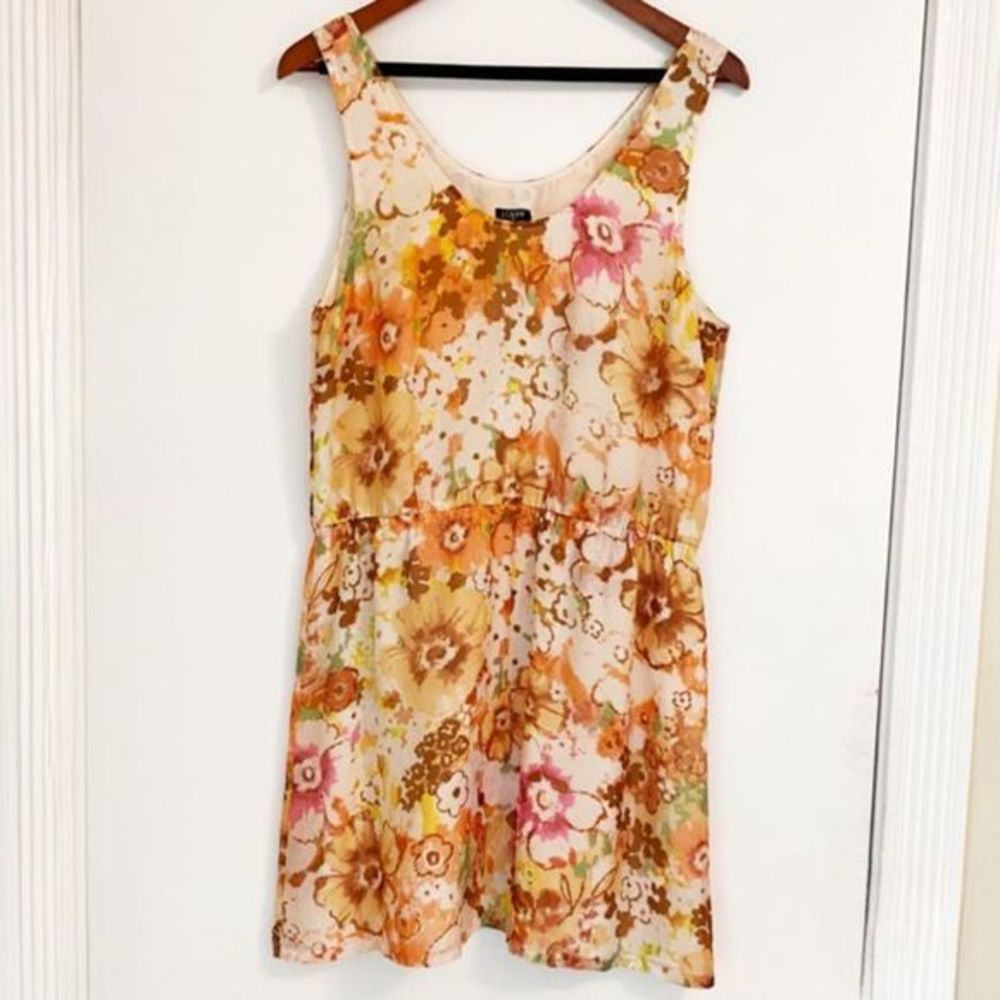 J.Crew Summer Dress Floral Casual Vibrant